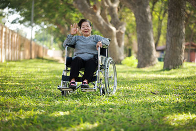 Man sitting in park