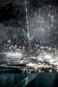 Close-up of water splashing in fountain