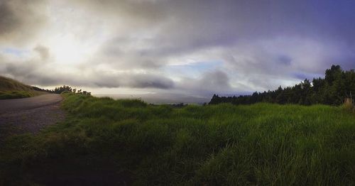 Scenic view of dramatic sky over sea