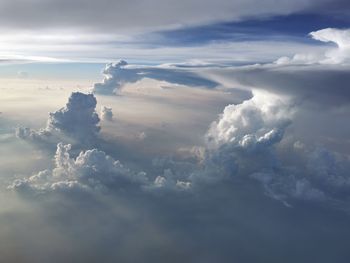 Aerial view of clouds in sky