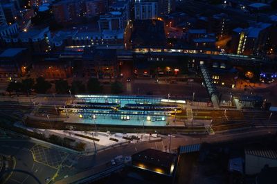 City street at night