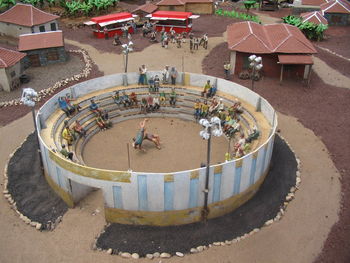 High angle view of ferris wheel