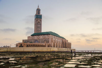 Hassan ii mosque during sunset - casablanca, morocco