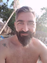 Portrait of young man smiling