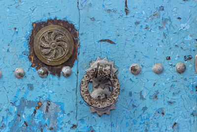 Close-up of old weathered door