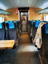Empty seats in train