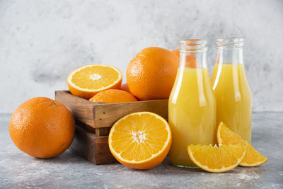 Close-up of orange fruits on table