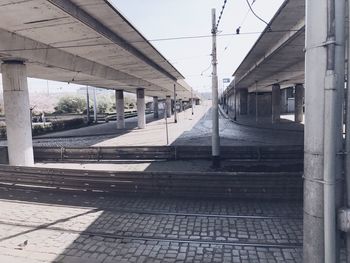 Railroad tracks against sky