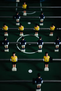 Close-up of foosball