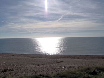 Scenic view of sea during sunset