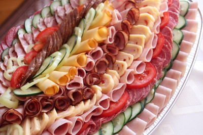 Close-up of meal served in plate