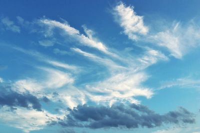 Low angle view of clouds in sky