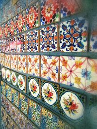 Full frame shot of multi colored wall