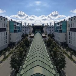 Panoramic view of buildings against sky