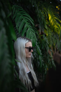 Young woman wearing sunglasses outdoors