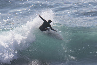 Man surfing in sea