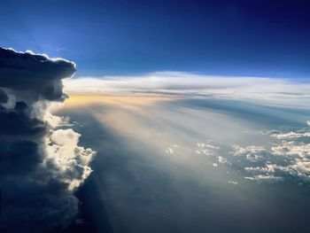 Aerial view of cloudscape against sky