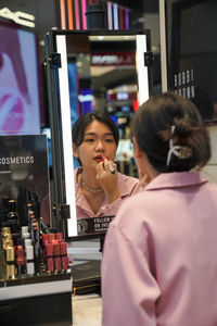 Women standing at store