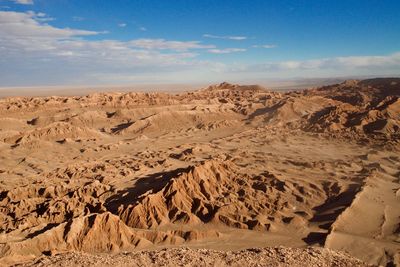 Scenic view of desert against sky