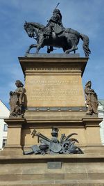 Low angle view of statue