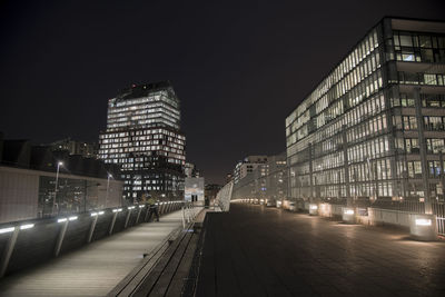 Illuminated city at night