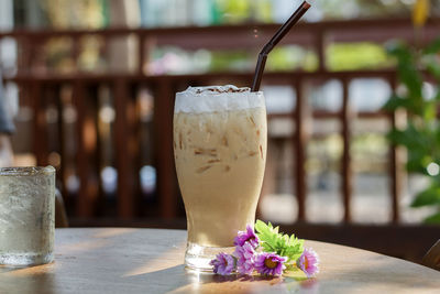 Close-up of drink on table