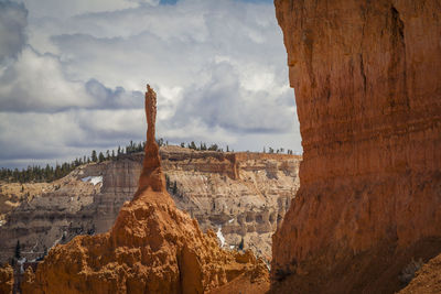 Panoramic view of landscape against cloudy sky