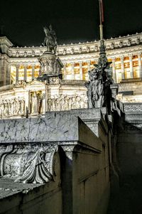 Facade of building at night