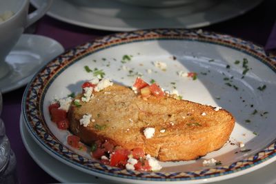 Close-up of served food