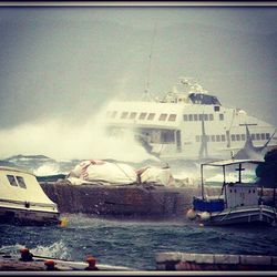 Boats in sea