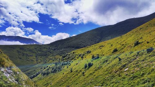 Mountains against sky