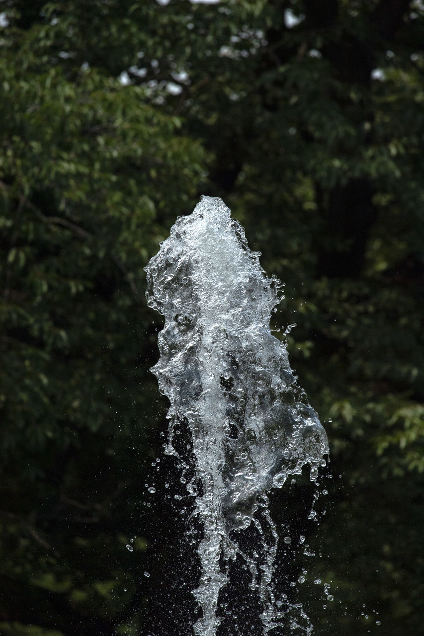 CLOSE-UP OF WATER SPLASHING IN FOUNTAIN