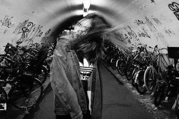 VIEW OF WOMAN IN SUBWAY