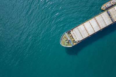 High angle view of pier over sea