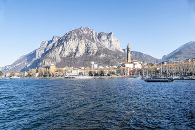 Landscape of lecco and of his beautiful lake and mountains