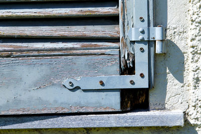 Full frame shot of rusty metal door