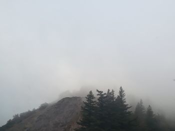 Northern california mountains in mist