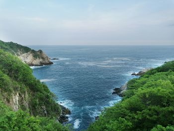 High angle view of sea against sky