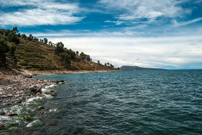 Scenic view of sea against sky