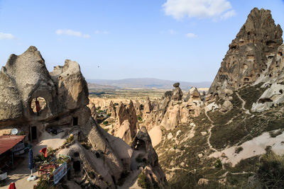 Scenic view of mountain range against sky