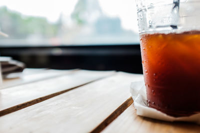 Close-up of drink on table