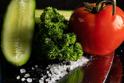 Close-up of fruits on table