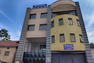 Low angle view of building against sky