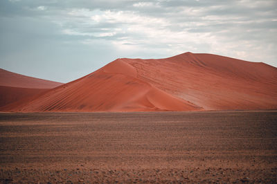 Scenic view of desert against sky