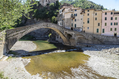 The beautiful roman stone bridge in dolceacqua