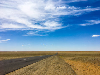 Scenic view of road against sky