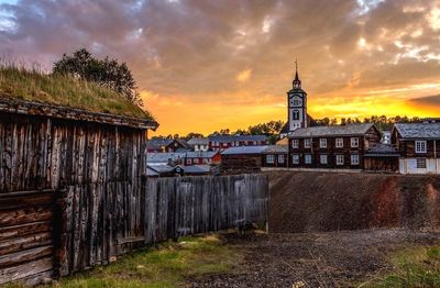 View of historical building against cloudy sky