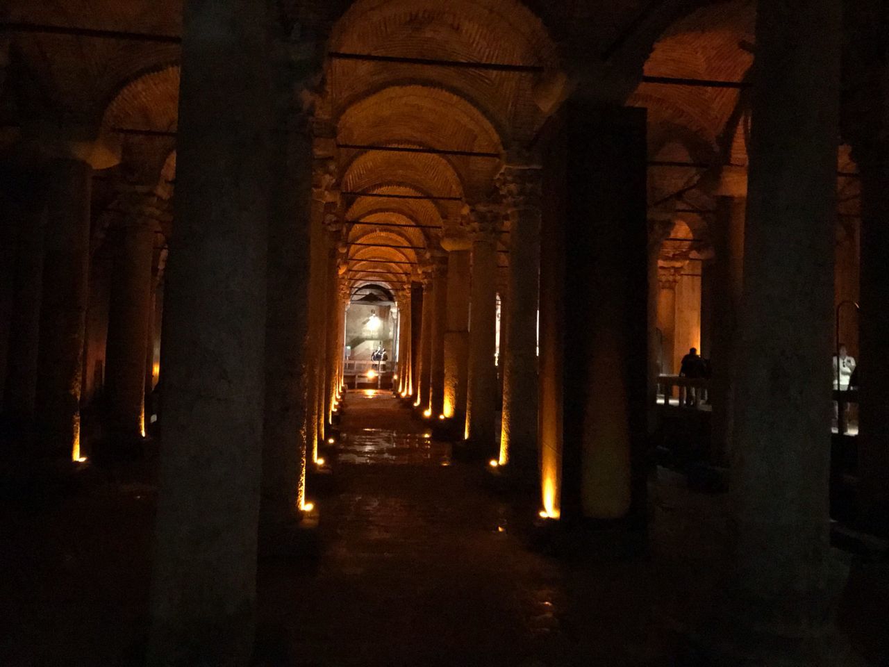 INTERIOR OF ILLUMINATED BUILDING