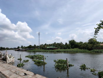 Scenic view of river against sky