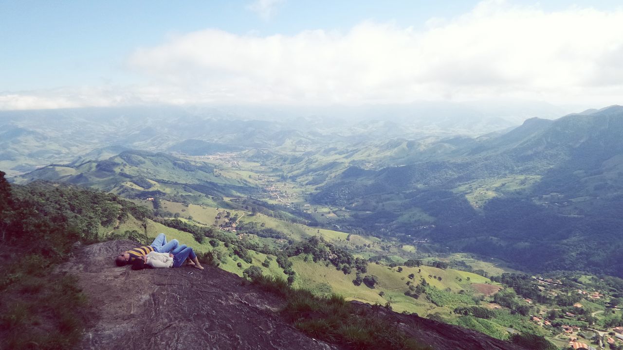 mountain, landscape, mountain range, sky, tranquil scene, scenics, tranquility, beauty in nature, nature, high angle view, cloud - sky, non-urban scene, day, idyllic, hill, remote, cloud, outdoors, valley